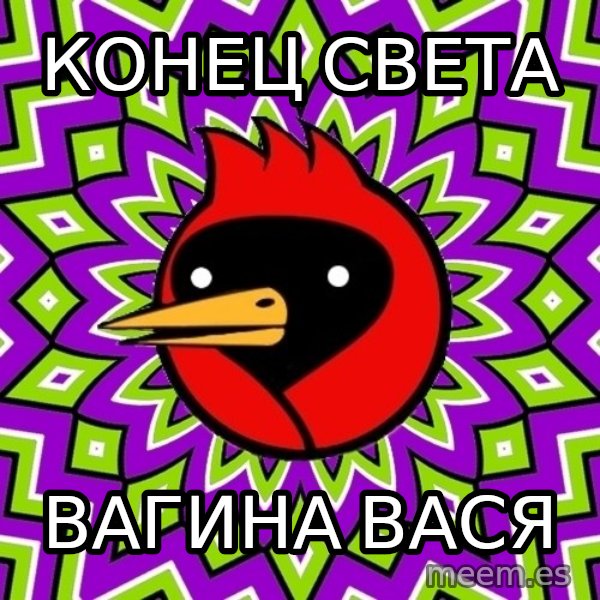 Omsk Crow meme: Конец света / вагина вася
