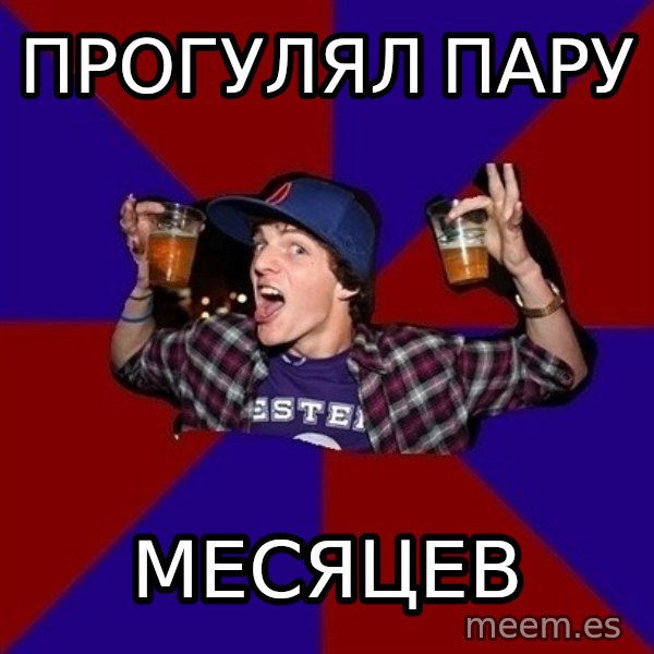 Sunny Student meme: прогулял пару / месяцев