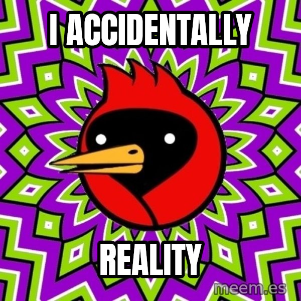 Omsk Crow meme: I ACCIDENTALLY / REALITY