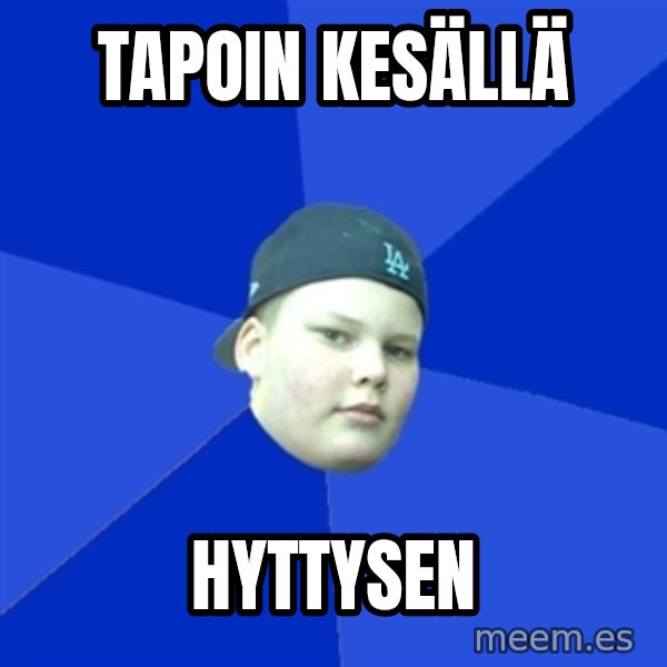 Jonnen Neuvo meme: tapoin   kesällä / hyttysen