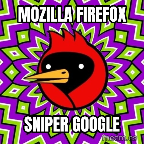 Omsk Crow meme: Mozilla  firefox / Sniper google