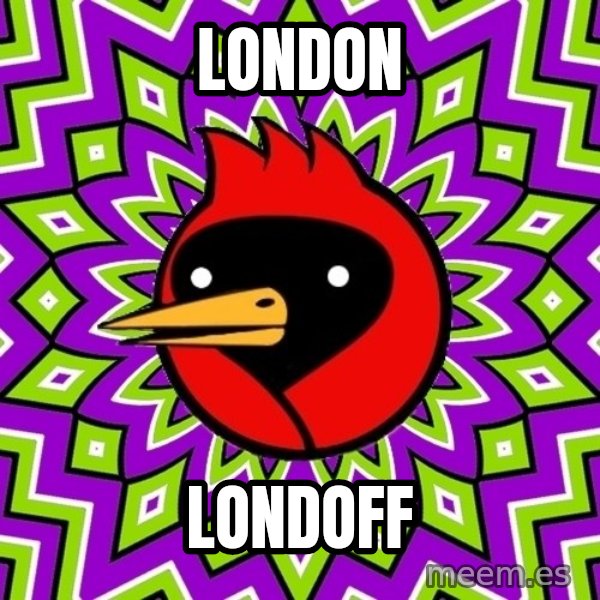 Omsk Crow meme: LONDON / LONDOFF