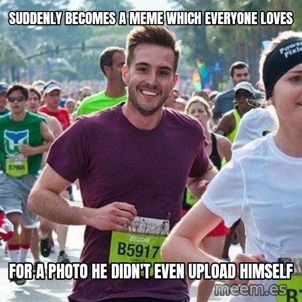 Ridiculously photogenic guy (Zeddie) meme: suddenly becomes a meme which everyone loves / for a photo he didn't even upload himself