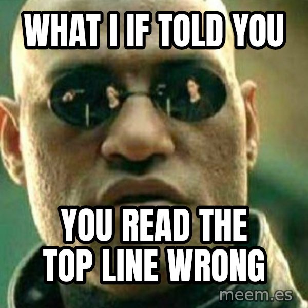 What If I Told You meme: what i if told you / you read the top line wrong