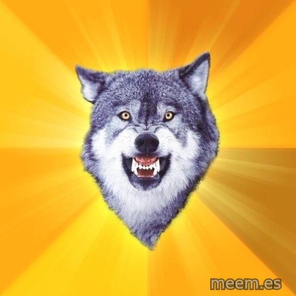 Courage Wolf meme template