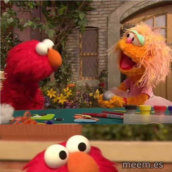 Elmo vs. Rocco meme template